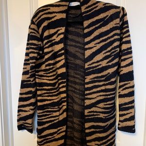 Ladies Zebra Cartigan Sweater